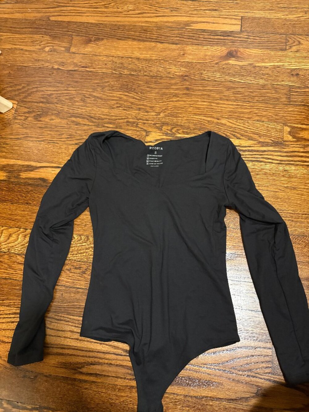 Black long sleeve bodysuit